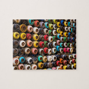 Puzzle Canettes de peinture usagées en vaporisateur