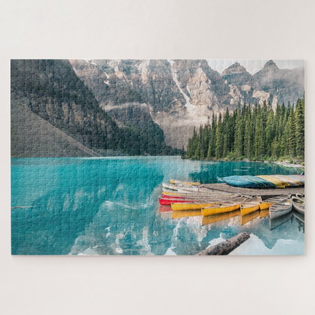 Puzzle Canots sur le lac Moraine Parc national Banff Cana (Horizontal)