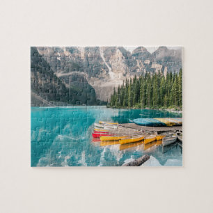 Puzzle Canots sur le lac Moraine Parc national Banff Cana
