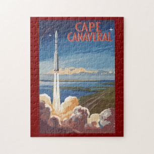 Puzzle Cape Canaveral Florida Peintre Voyage Art Retro