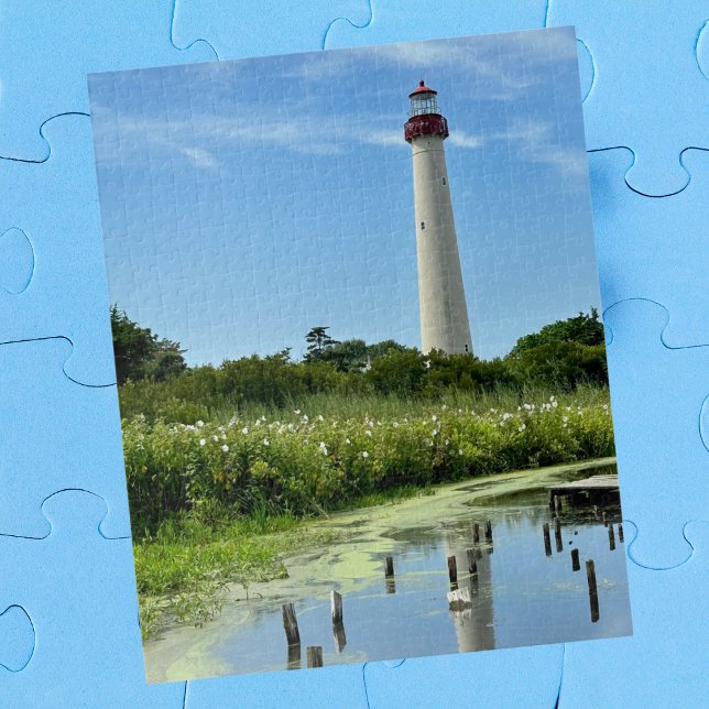 Puzzle Cape May NJ Lighthouse Photo, Nuit de famille, Coo (Créateur téléchargé)