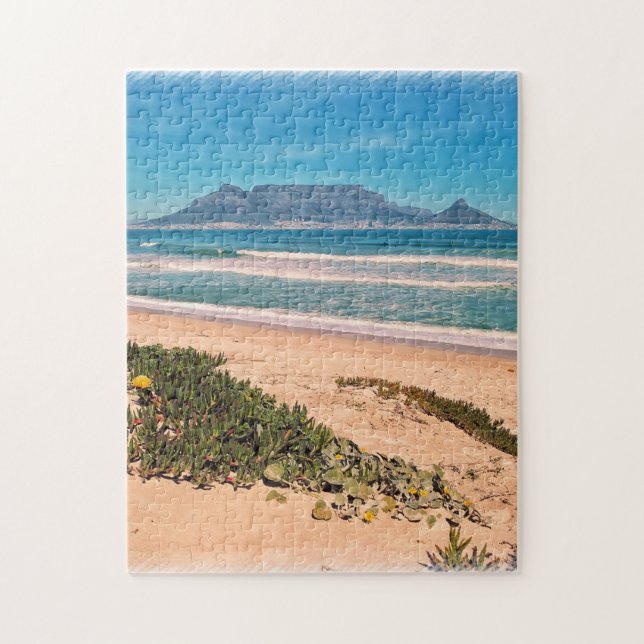 Puzzle Cape Town Table Mountain Beach Ocean ZA (Vertical)
