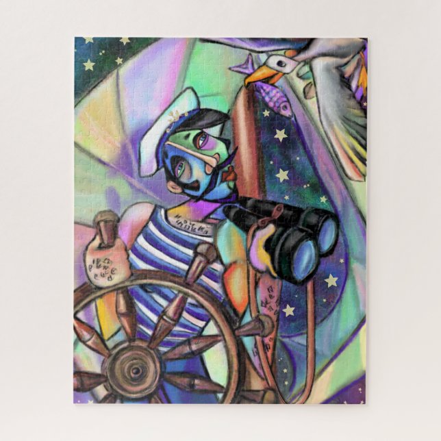 Puzzle Capitaine de Nuit Style Art Peinture originale (Vertical)