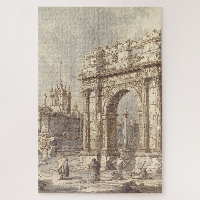 Puzzle Caprice avec un arc de triomphe romain (Vertical)