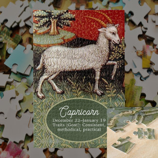 Puzzle Capricorne chèvre signe Zodiac fête d'anniversaire