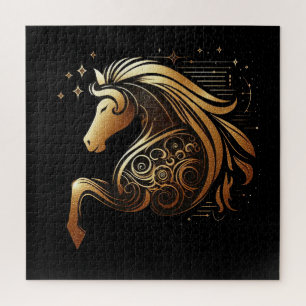 Puzzle Capricorne Zodiaque Cheval Or Astrologie