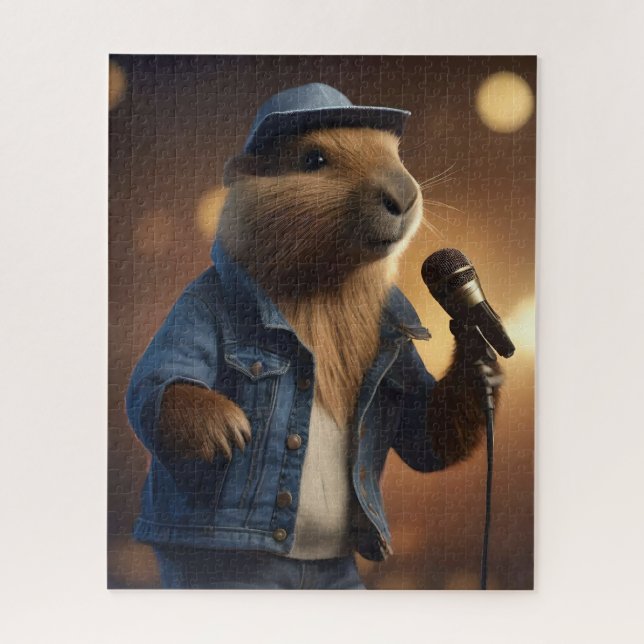 Puzzle "Capybara Cowboy : Serenading the Wild West" (Vertical)