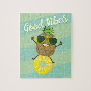 Puzzle Caractère ananas Good Vibes
