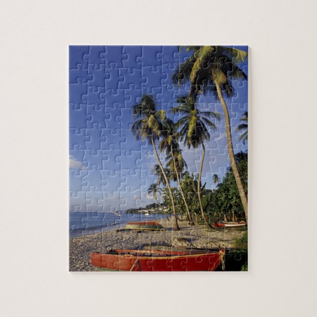 Puzzle CARAÏBES, Grenade, St. George, Bateaux sur palmier (Vertical)