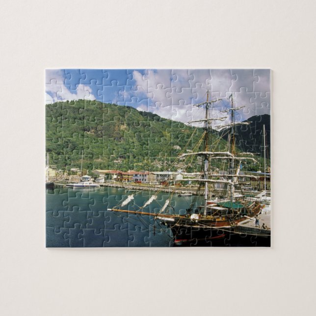 Puzzle Caraïbes, Sainte-Lucie, Soufriere. Bateaux dans (Horizontal)