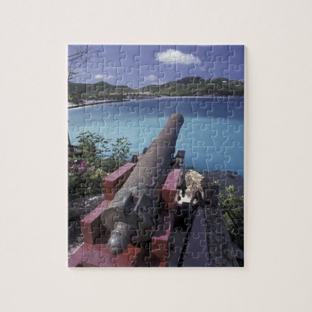 Puzzle CARAÏBES, St. Barts, Canon pointé sur la baie de (Vertical)