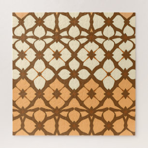 Puzzle Caramel Crème Motif en Treillis Marocain