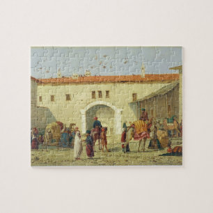 Puzzle Caravansérail chez Mylasa, Turquie, 1845 (huile
