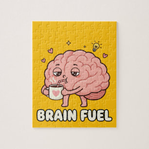 Puzzle Carburant pour le cerveau : Cartoon de motivation