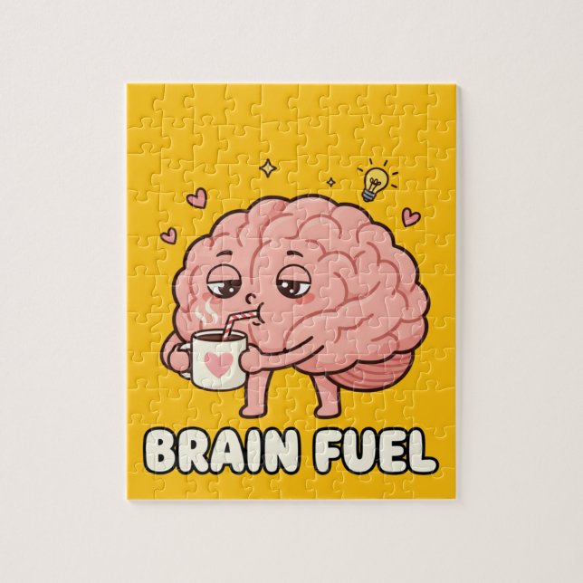Puzzle Carburant pour le cerveau : Cartoon de motivation  (Vertical)