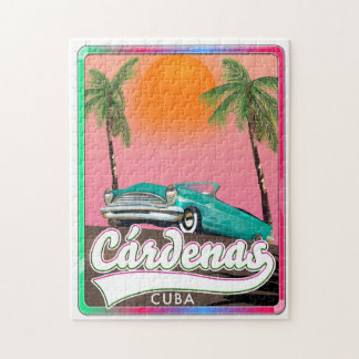 Puzzle Cárdenas Cuba poster de voyage vintage