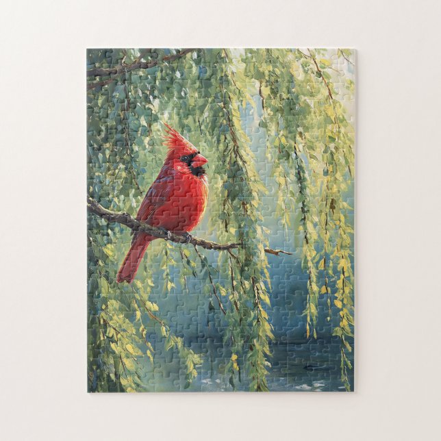 Puzzle Cardinal dans un arbre sauvage (Vertical)