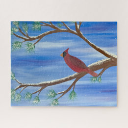 Puzzle Cardinal d'hiver