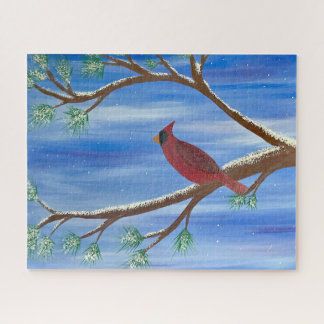 Puzzle Cardinal d'hiver