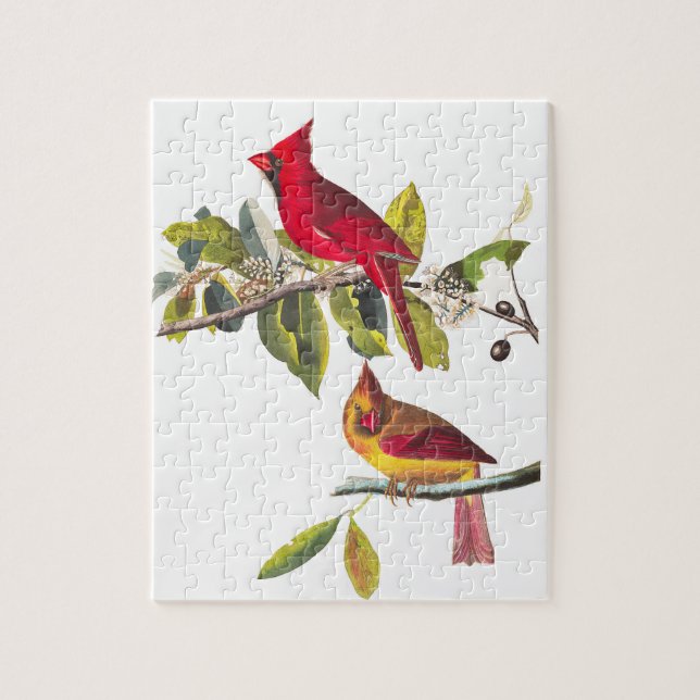 Puzzle Cardinal Grosbeak par John James Audubon (Vertical)