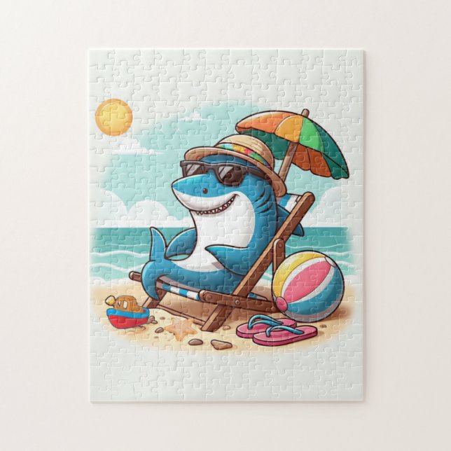 Puzzle Caricature de requin caricaturale (Vertical)