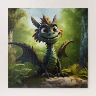 Puzzle Caricature Dragon Vert