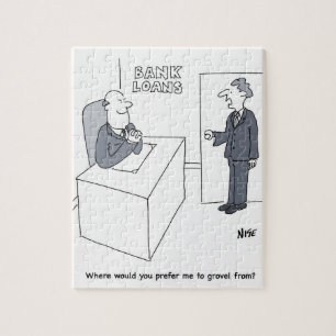 Puzzle Caricature du bureau des prêts bancaires