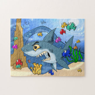 Puzzle Caricature effrayante requin