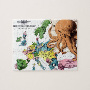Puzzle Caricature politique vintage de l'Europe (1877)