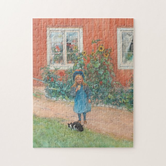 Puzzle Carl Larsson - Brita Avec Chat (Vertical)