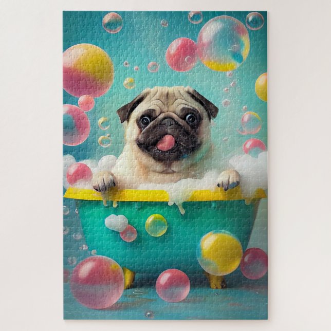Puzzle Carlin en Baignoire avec bulles (Vertical)