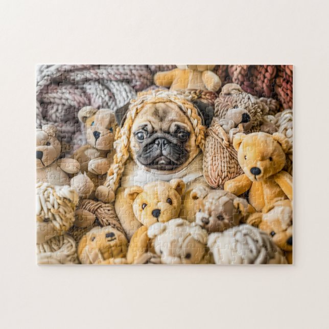 Puzzle Carlin entouré de nounours (Horizontal)