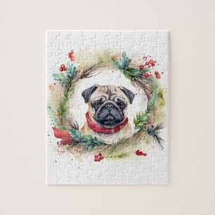 Puzzle Carlin Noël Wreath Festive Pup