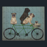 Puzzle Carlin Tandem<br><div class="desc">Carlin Tandem par Fabfunky. Les carlins roulent à vélo dans un style sidéral et steampunk. | 192044D</div>