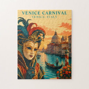 Puzzle Carnaval de Venise Italie Masque Vénitien Vintage