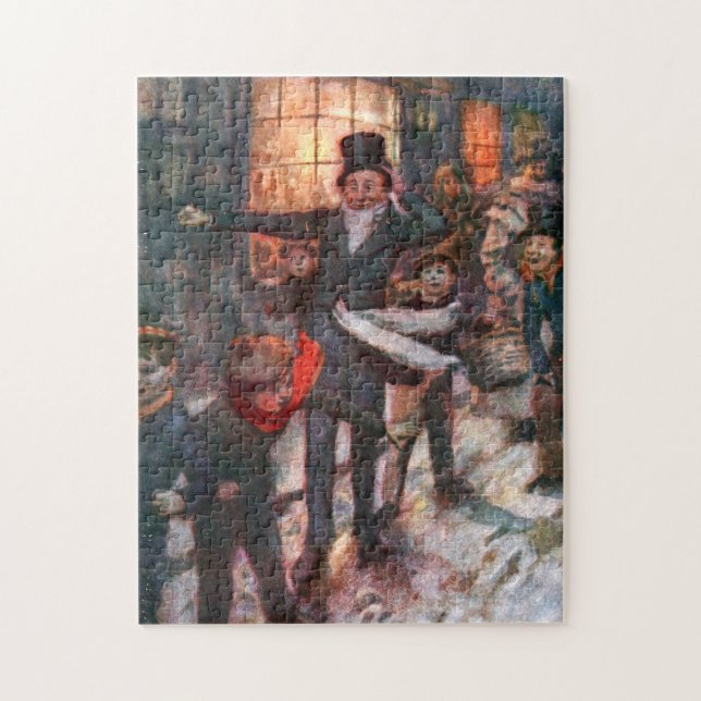 Puzzle Carol de Noël : Le Greffier et les enfants (Vertical)