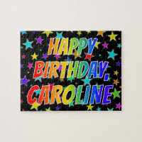 "CAROLINE" Prénom, Amusant "HEUREUX ANNIVERSAIRE"