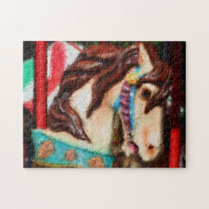 Puzzle Carousel Cheval Impressionniste Peinture
