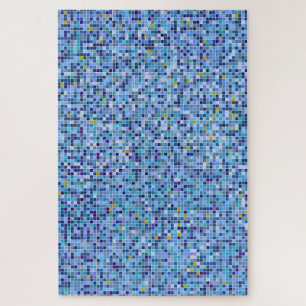Puzzle Carré Mosaic Blue Tones Carrelage Motif