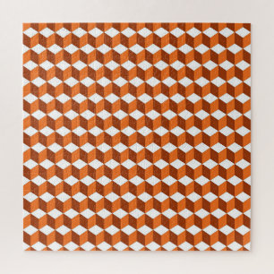 Puzzle Carré orange : Arrière - plan Vintage Abstrait