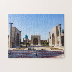 Puzzle Carré Registan au coucher du soleil - Samarkand, O