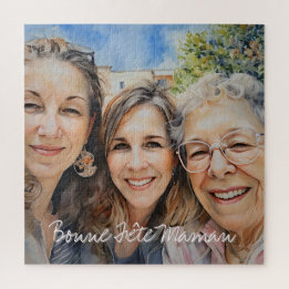 Puzzle carré Souvenir Photo Bonne Fête Maman