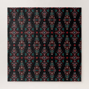 Puzzle Carreaux Boho ethniques : Motif Vintage sans coutu