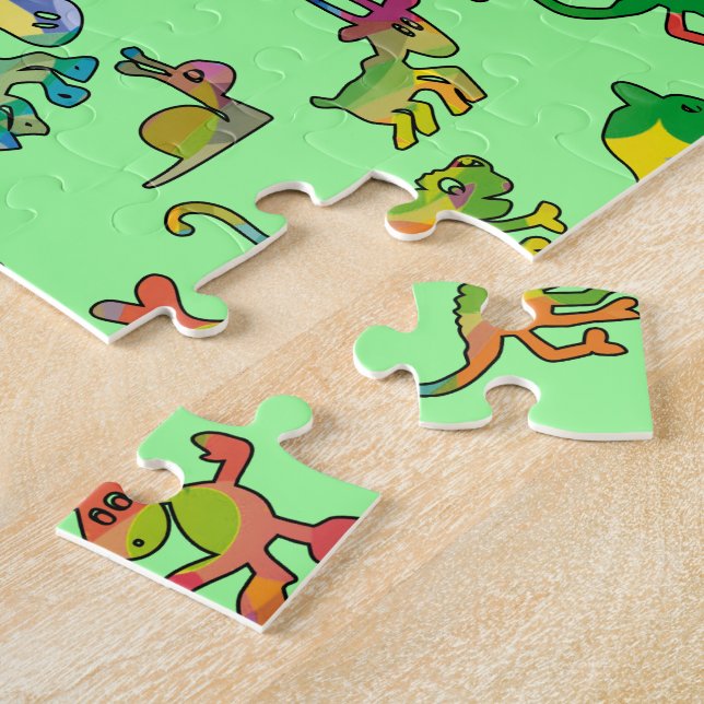 Puzzle Carreaux de Motif Animaux Abstraits (Côté)