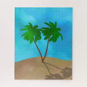 Puzzle Carreaux marocains - bleu cobalt et blanc