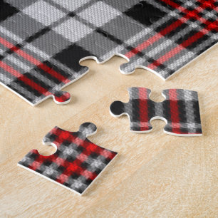 Puzzle Carreaux Noir Blanc et Rouge