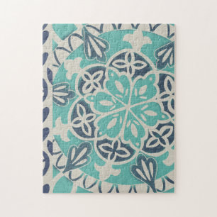Puzzle Carrelage Batik Bleu I