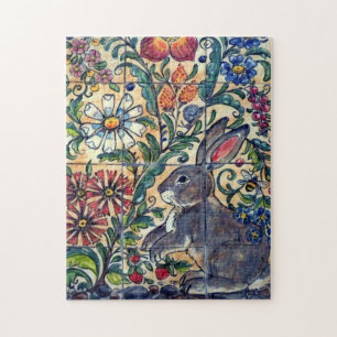 Puzzle Carrelage du jardin du lapin sud-ouest Fleurs colo