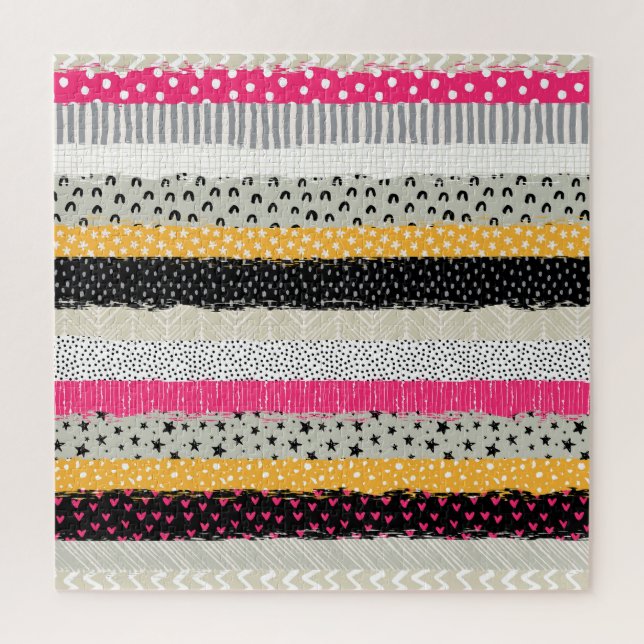 Puzzle Carrelage en Patchwork : Conception Versatile Sans (Vertical)
