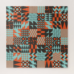 Puzzle Carrelage géométrique en mosaïque, motif élégant s